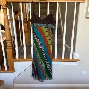 BCBGMaxAzria Spaghetti Strap V Neck Dress